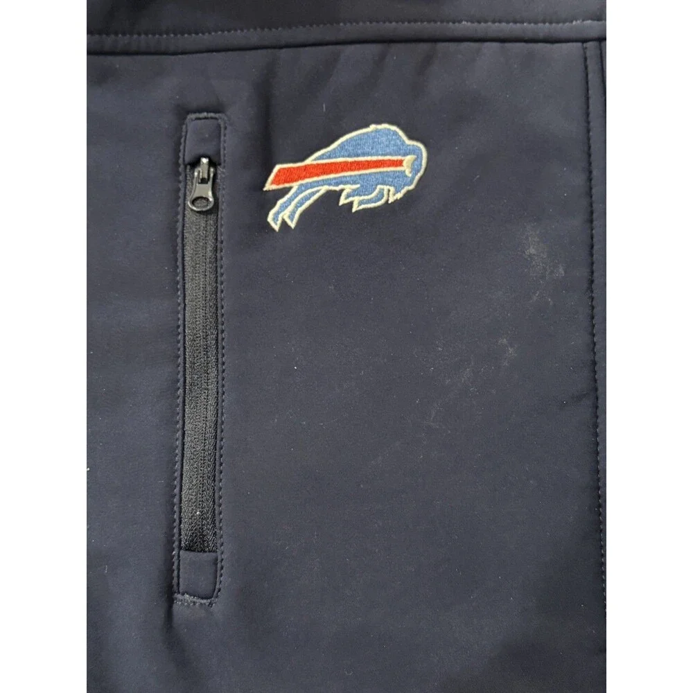 Vintage Buffalo Bills Hardshell Fleece Jacket Full Zip L Blue VTG NFL Y2K Coat